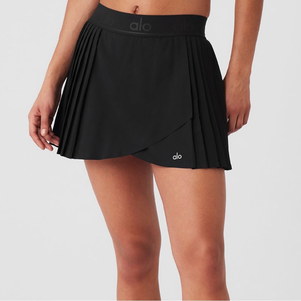 ALO Yoga Black Aces Tennis Skirt
